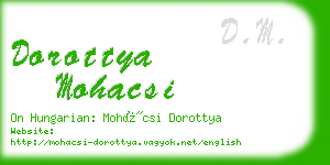 dorottya mohacsi business card